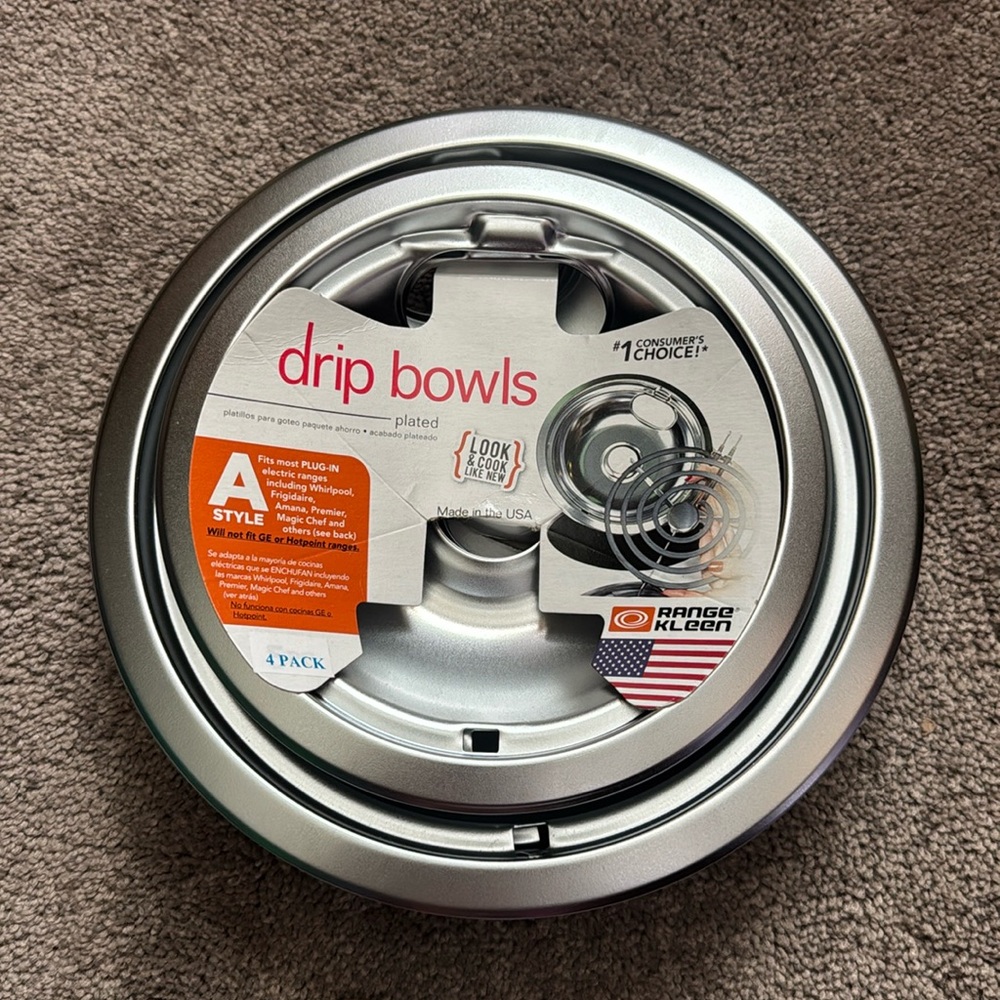 ☑️Range Kleen Drip Bowls 4PC
